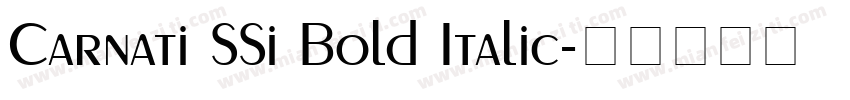 Carnati SSi Bold Italic字体转换